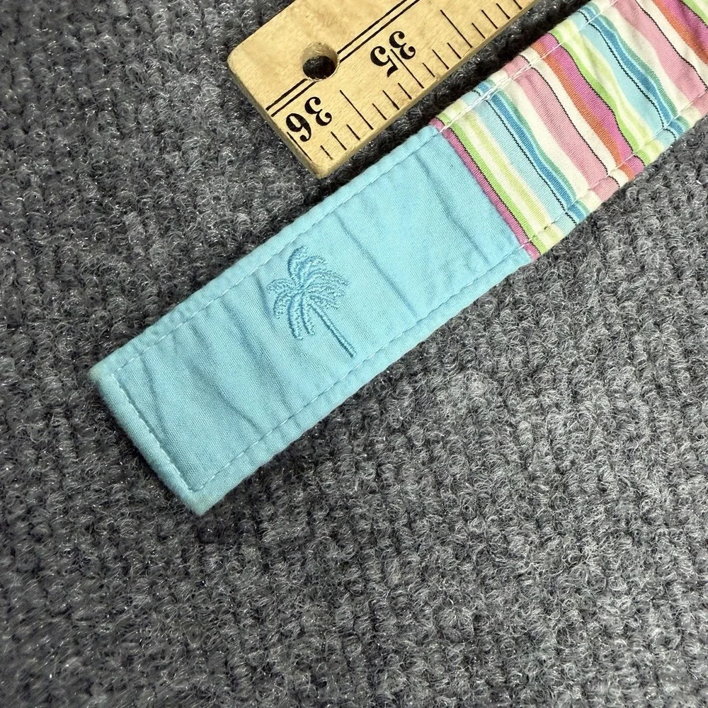 Vintage Lilly Pulitzer Belt Womens Small Patchwork Colorful Double D Ring